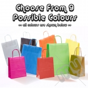 Kraft Paper Bags with Twisted Handles, Mixed Pack - Large x 50pcs