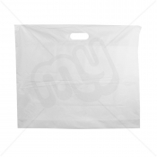 White Patch Handle Fashion Carrier Bags 55x45+8cm x 100pcs