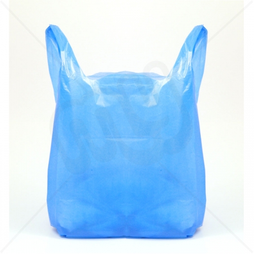 Blue Recycled Plastic Carrier Bag 11x17x21 22 Micron (Heavy Strength) x 1000pcs