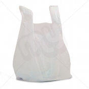 White Plastic Carrier Bag 10x15x18 14micron (Medium Strength) x 2000pcs